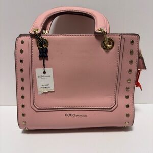 BCBGeneration Blush Pink Studded Satchel